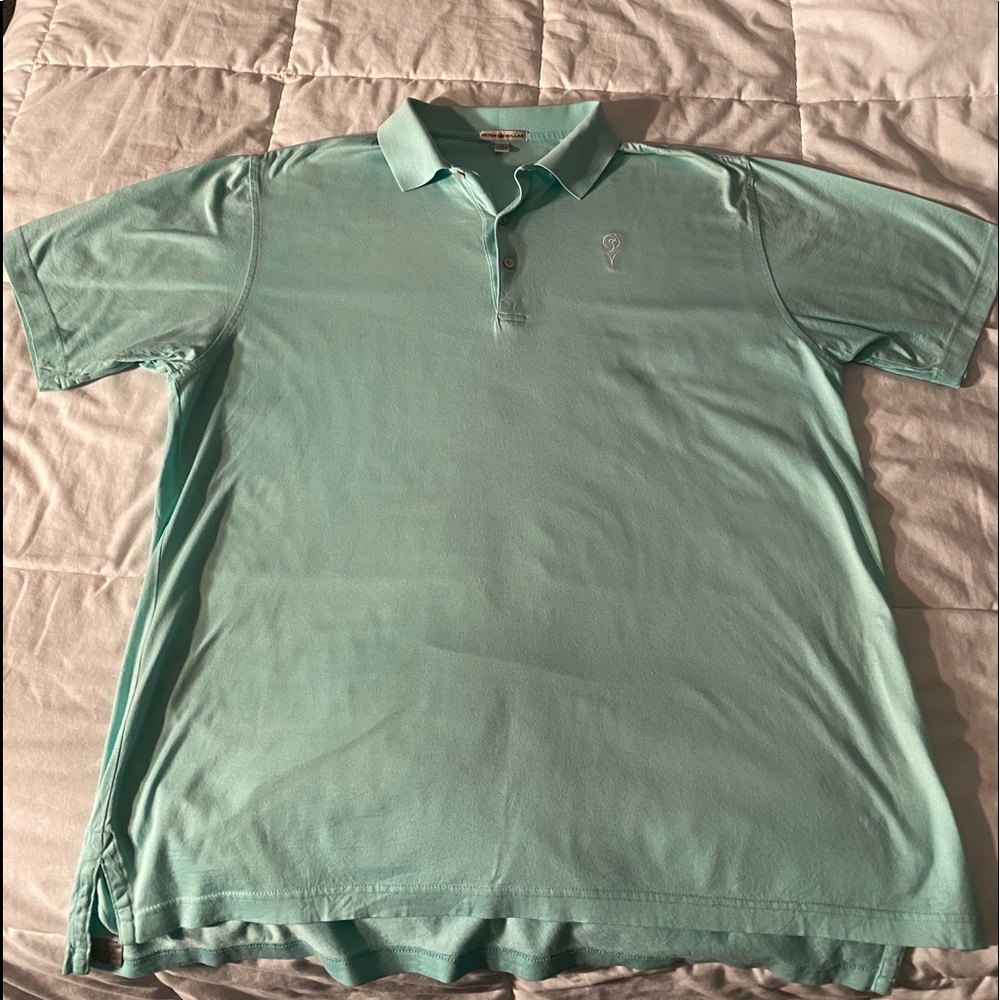 Peter Millar Aqua Golf Shirt XL